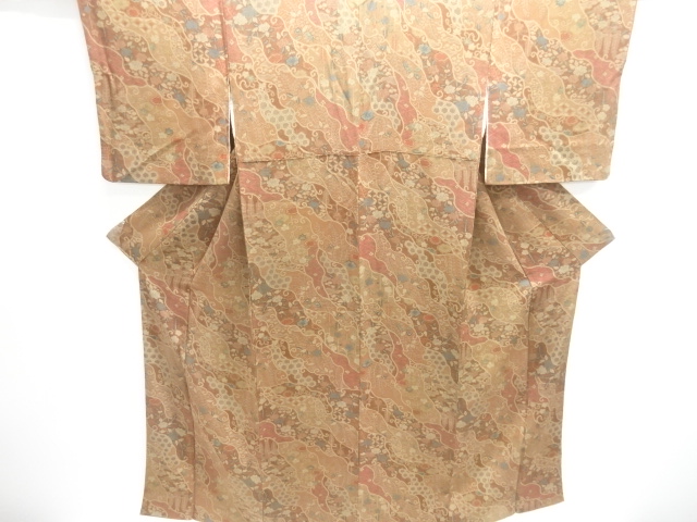 JAPANESE KIMONO / KOMON / CHIRIMEN / FLOWER & PLANT 